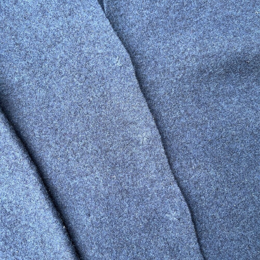 Boiled wool deep navy/deep purple button down v-neck jacket, elastic sides L! - Picture 3 of 16